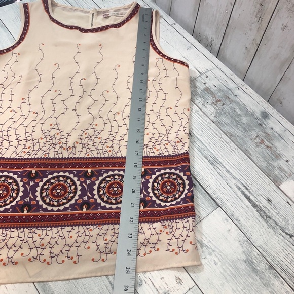 Chelsea & Violet Lined Multicolored Sleeveless Top Small - Picture 7 of 11